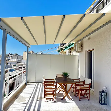 Cozy Apartment With Big Veranda Near Athens Centre And Metro Tram Exterior photo
